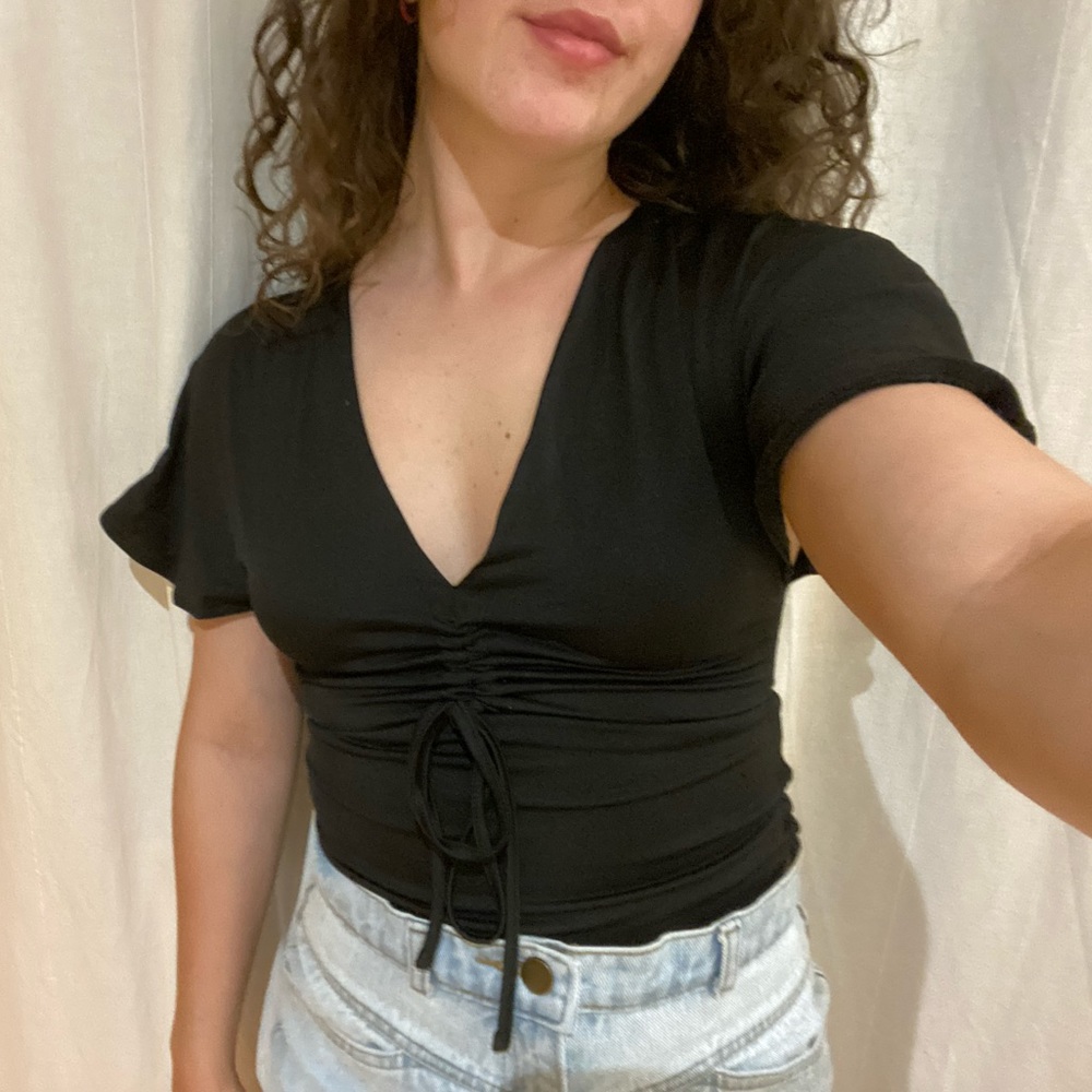 ⭐️SOLD⭐️Tie-up Sinched Top
